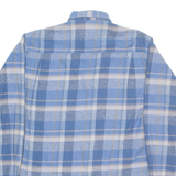 MICHAL KAUF Mens Shirt Blue Check Long Sleeve M