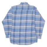 MICHAL KAUF Mens Shirt Blue Check Long Sleeve M