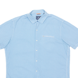 PIERRE CARDIN Mens Shirt Blue Geometric L