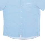 PIERRE CARDIN Mens Shirt Blue Geometric L