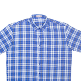 CAY DA Mens Shirt Blue Check L