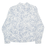 GANT Mens Hawaiian Shirt Grey Floral Long Sleeve M