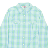 THE NORTH FACE Womens Shirt Green Check Long Sleeve XS