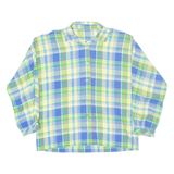 Womens Shirt Blue Check Long Sleeve XL