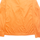 RASUREL Womens Plain Shirt Orange Long Sleeve S