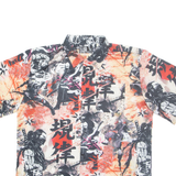 NA NA VINTAGE Mens Shirt Orange Crazy Pattern L