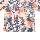 NA NA VINTAGE Mens Shirt Orange Crazy Pattern L