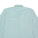 DINO CARINO Mens Shirt Green Striped Long Sleeve XL