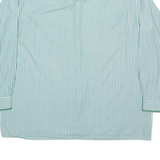 DINO CARINO Mens Shirt Green Striped Long Sleeve XL