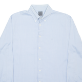 CALVIN KLEIN Slim Fit Mens Plain Shirt Blue Long Sleeve M