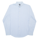 CALVIN KLEIN Slim Fit Mens Plain Shirt Blue Long Sleeve M