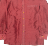 SHELTON Womens Plain Shirt Red Long Sleeve S