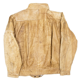 AMARA CUIR Womens Jacket Brown Faux Leather L