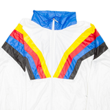 Mens Track Jacket White Striped XL