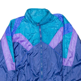 Womens Track Jacket Blue Colourblock L