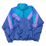 Womens Track Jacket Blue Colourblock L