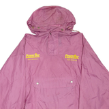 POWERBAR 1/4 Zip Womens Anorak Jacket Purple Nylon Hooded XL