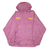 POWERBAR 1/4 Zip Womens Anorak Jacket Purple Nylon Hooded XL