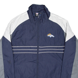 REEBOK X NFL DENVER BRONCOS Mens Track Jacket Blue USA Colourblock L