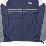 REEBOK X NFL DENVER BRONCOS Mens Track Jacket Blue USA Colourblock L