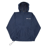 CHAMPION Mens Pullover Jacket Blue Hooded S