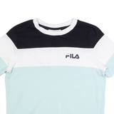FILA Oversized Womens T-Shirt Blue XS