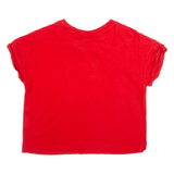 ADIDAS Cropped Top Womens T-Shirt Red S