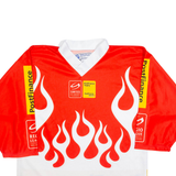 Swiss Hockey Mens Jersey Red 3/4 Sleeve USA V-Neck S