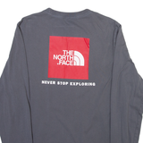 THE NORTH FACE Mens T-Shirt Grey Long Sleeve S