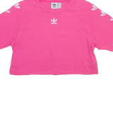ADIDAS ORIGINALS Cropped Womens T-Shirt Pink UK 6