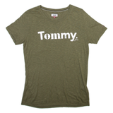 TOMMY JEANS Womens T-Shirt Green M