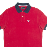 BARBOUR Mens Polo Shirt Red M