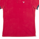 BARBOUR Mens Polo Shirt Red M