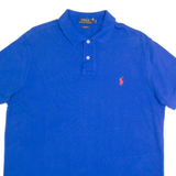 POLO RALPH LAUREN Custom Fit Mens Polo Shirt Blue Long Sleeve L
