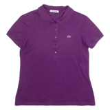 LACOSTE Womens Polo Shirt Purple M
