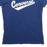 CONVERSE Womens T-Shirt Blue XXS