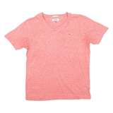 HILFIGER DENIM Womens T-Shirt Red V-Neck L