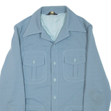 LEE Lined Mens Plain Shirt Blue Long Sleeve L