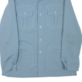 LEE Lined Mens Plain Shirt Blue Long Sleeve L