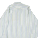Mens Shirt White Striped Long Sleeve 2XL
