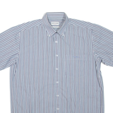 PIERRE CARDIN Mens Shirt Blue Striped L
