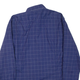 TOMMY HILFIGER Fitted Mens Shirt Blue Check Long Sleeve L