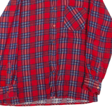 Mens Shirt Red Check Long Sleeve XL