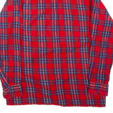 Mens Shirt Red Check Long Sleeve XL