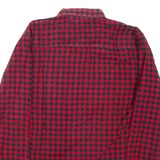 Mens Shirt Red Check Long Sleeve S