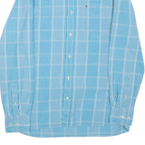TOMMY HILFIGER Mens Shirt Blue Check Long Sleeve M