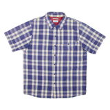 COLUMBIA Mens Shirt Purple Check L