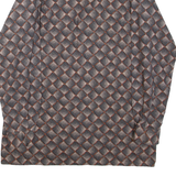 Mens Shirt Black Geometric Long Sleeve L