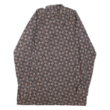 Mens Shirt Black Geometric Long Sleeve L