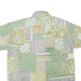 BERTO Mens Shirt Green Crazy Pattern L